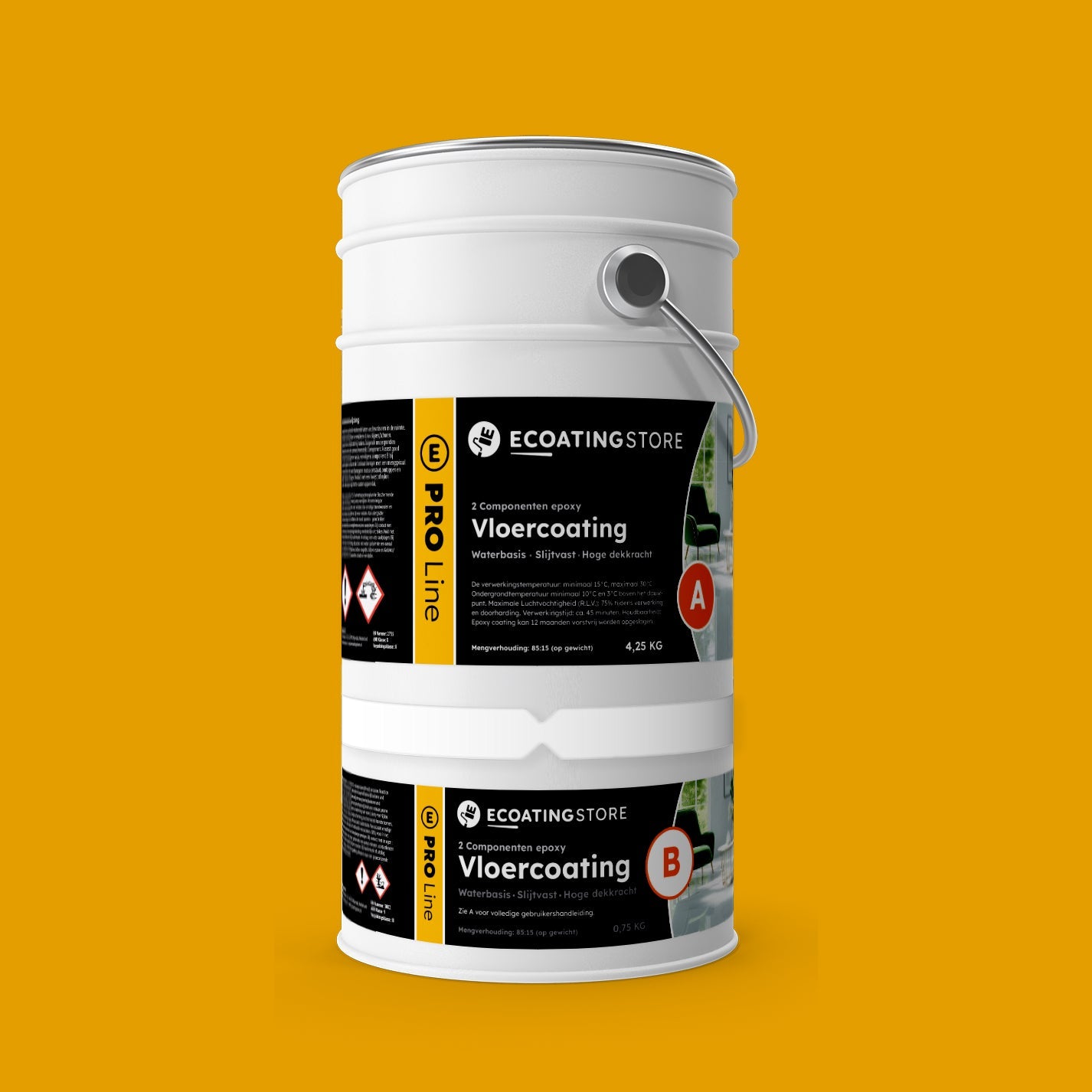 Garage vloercoating - RAL 1004