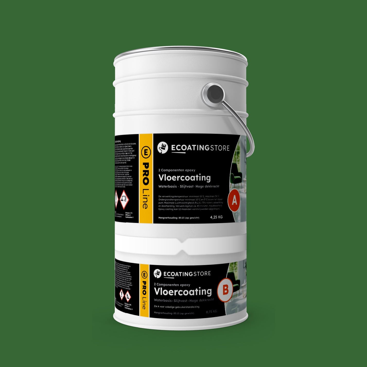 Garage vloercoating - RAL 6001