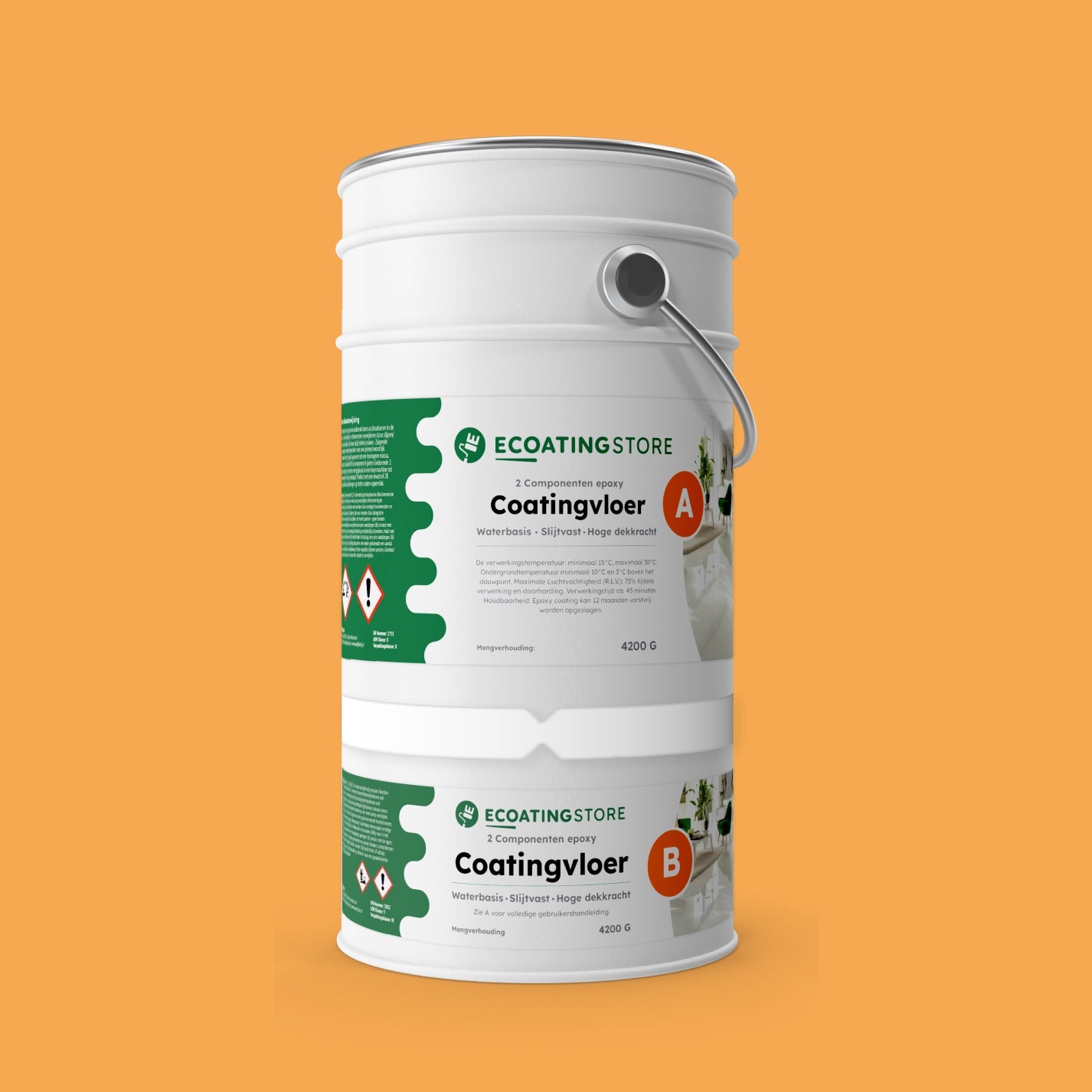 Garage vloercoating - RAL 1017