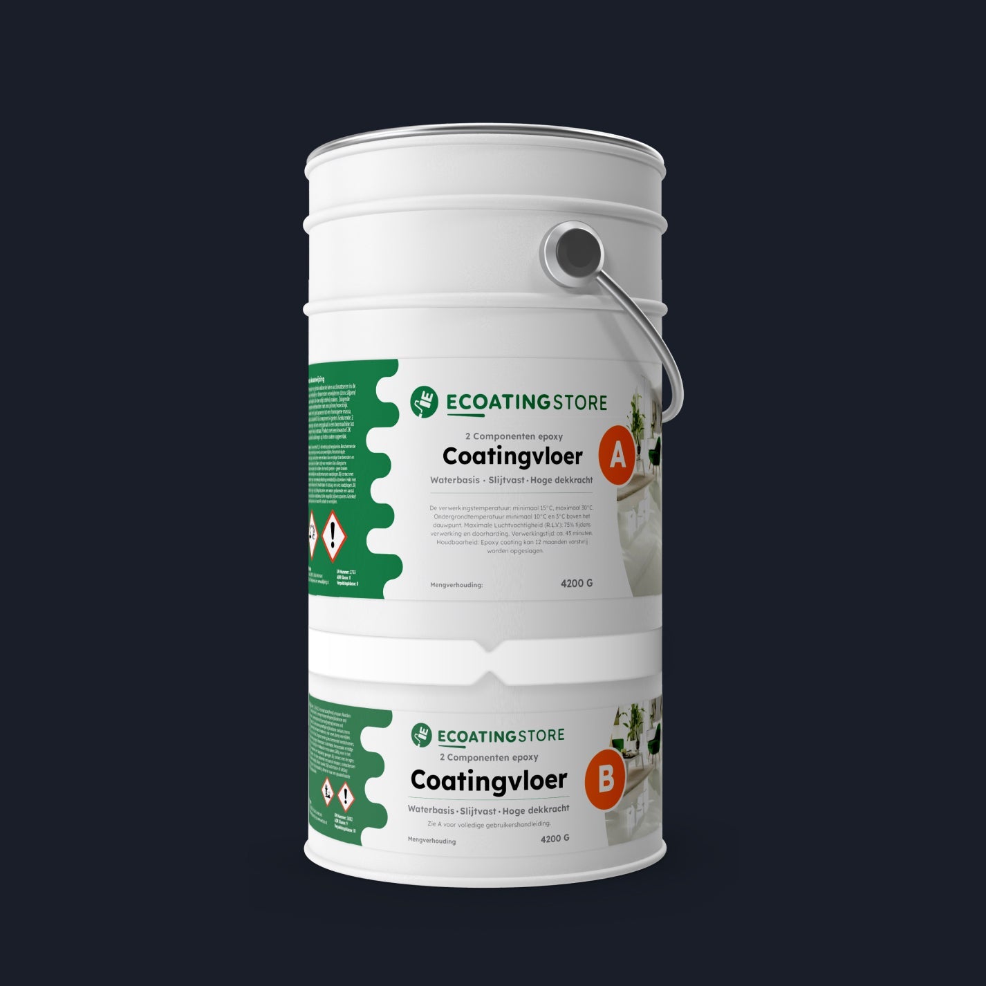 Garage vloercoating - RAL 5004