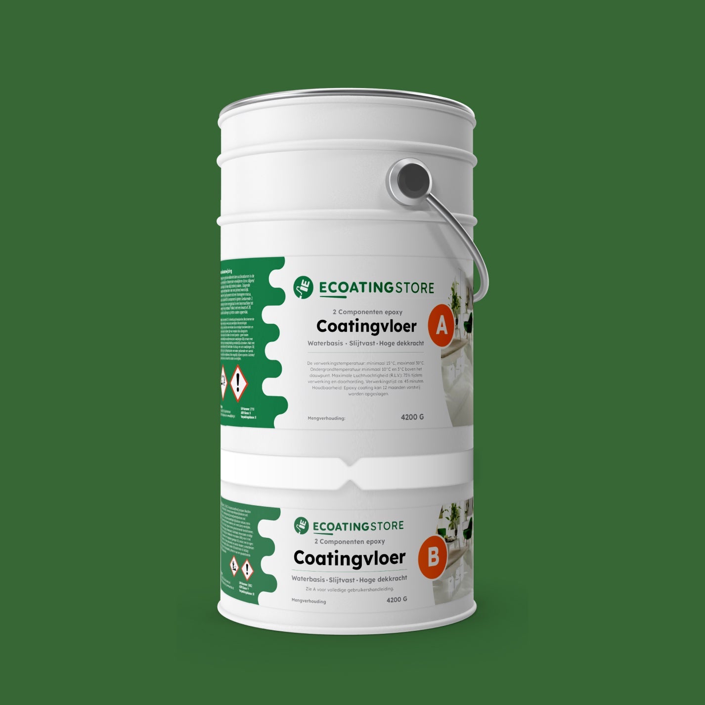 Garage vloercoating - RAL 6001