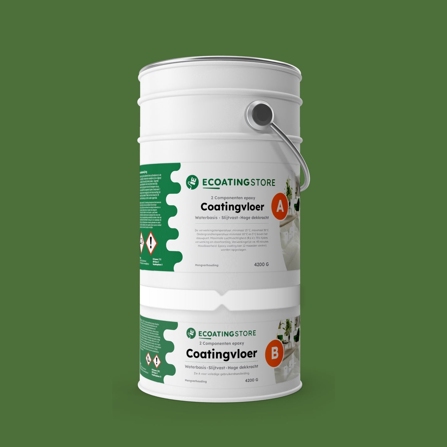 Garage vloercoating - RAL 6010