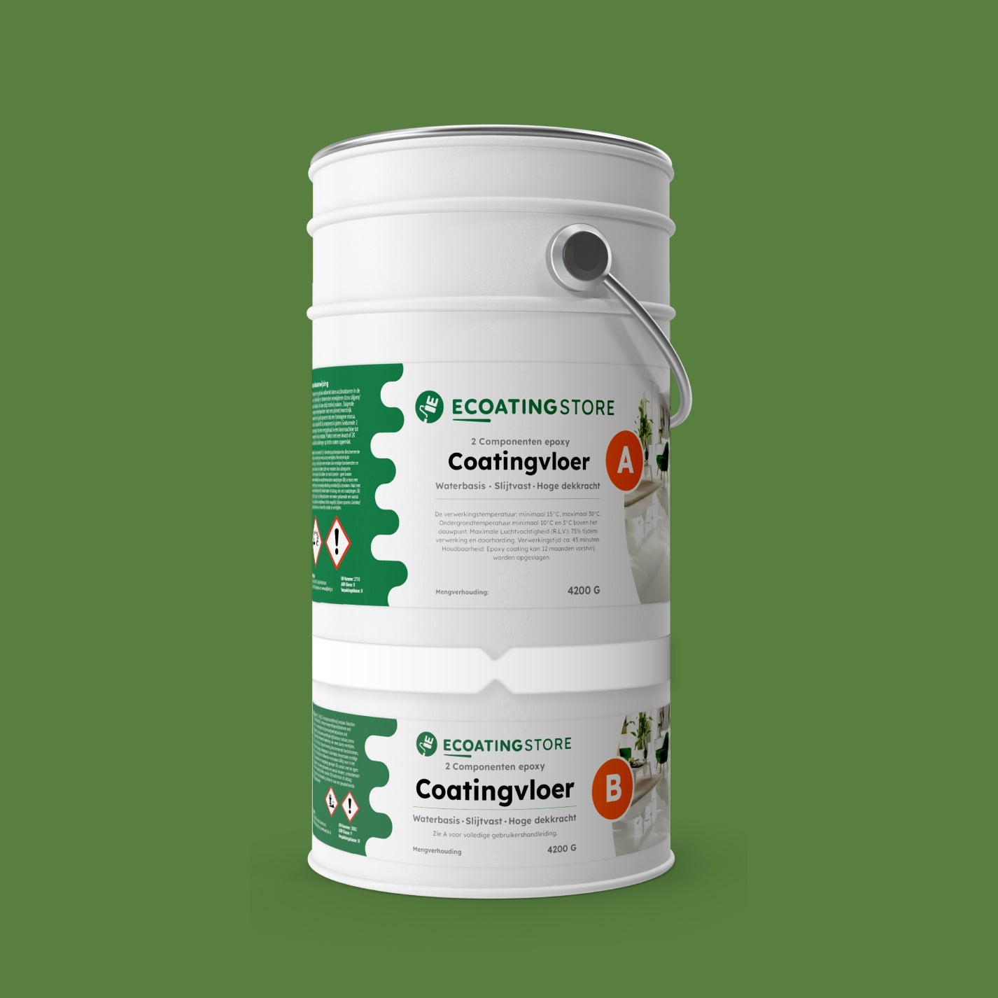 Garage vloercoating - RAL 6017