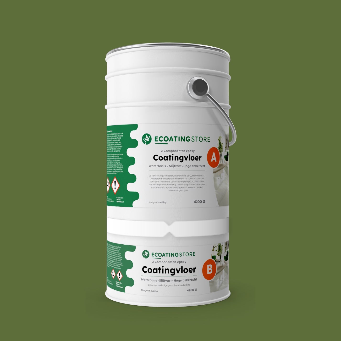 Garage vloercoating - RAL 6025