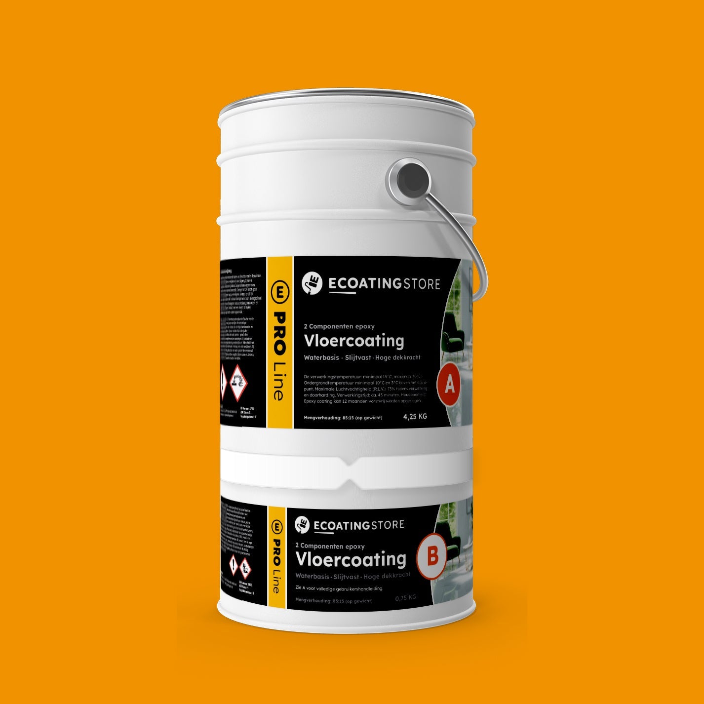 Garage vloercoating - RAL 1037