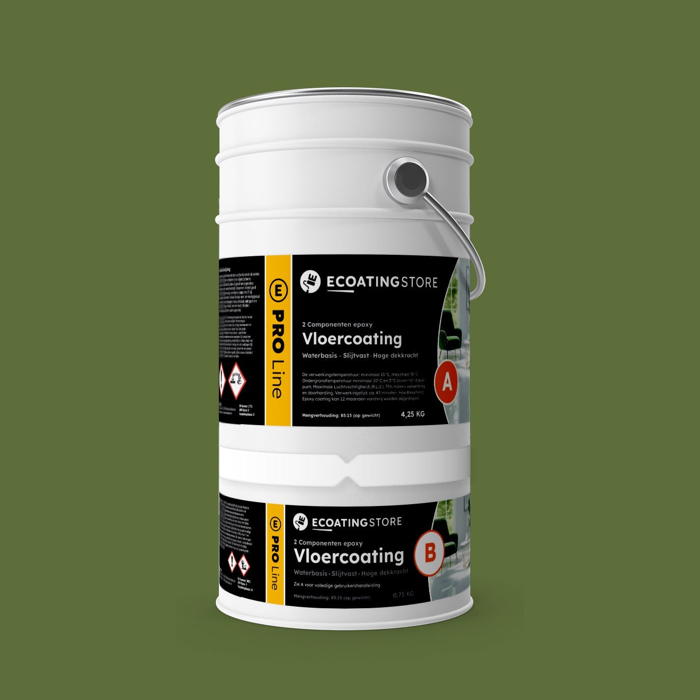 Garage vloercoating - RAL 6025