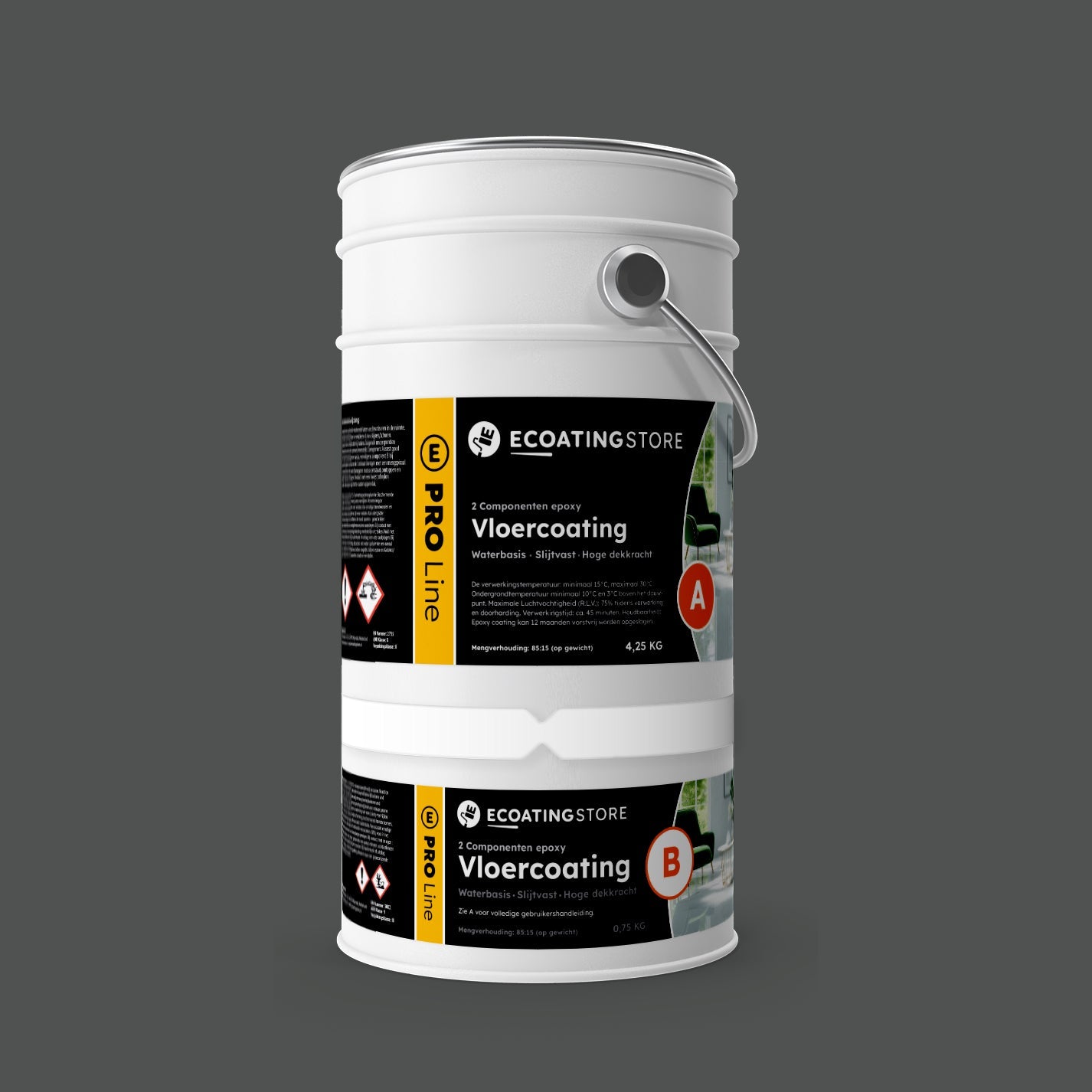 Garage vloercoating - RAL 7043