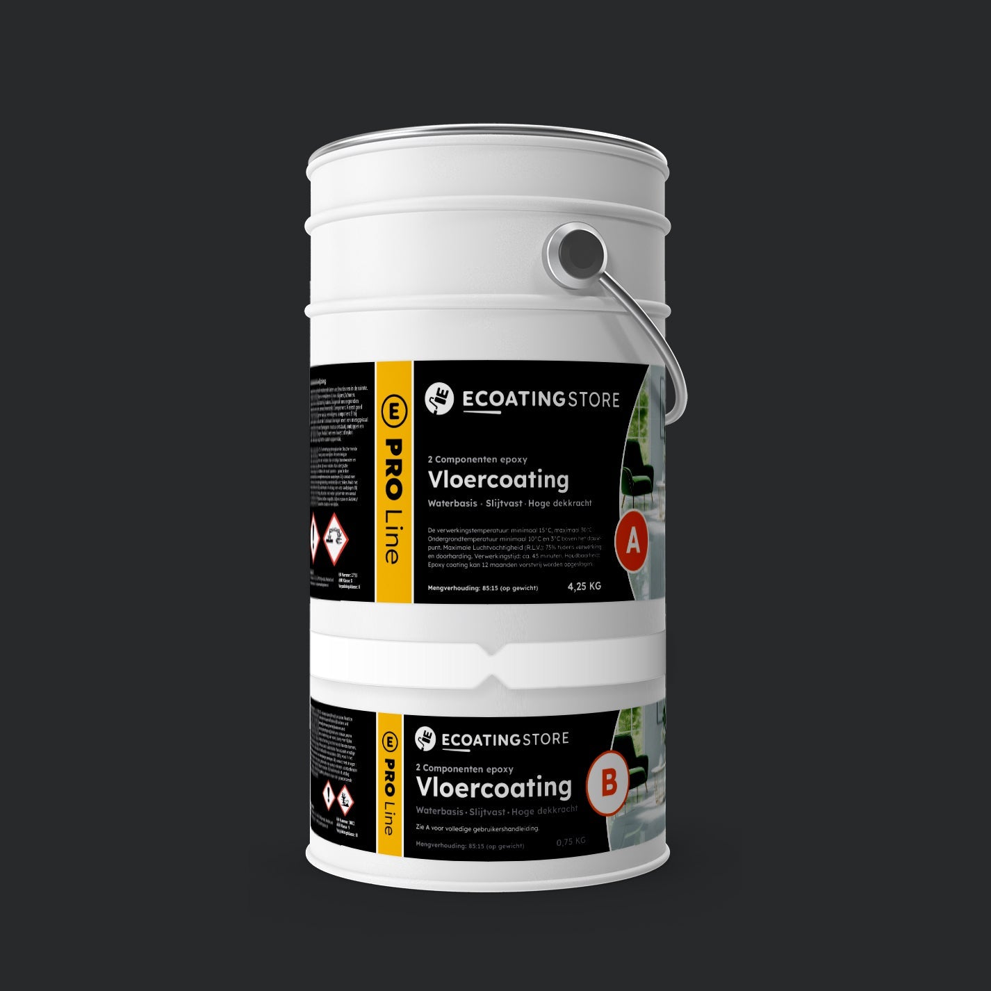 Garage vloercoating RAL 9011 Graphite black
